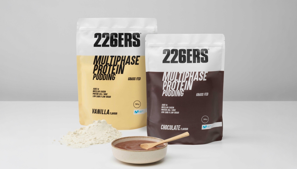 El nuevo MULTIPHASE PROTEIN PUDDING de 226ERS combina prote�nas whey y case�na micelar en formato listo para preparar
