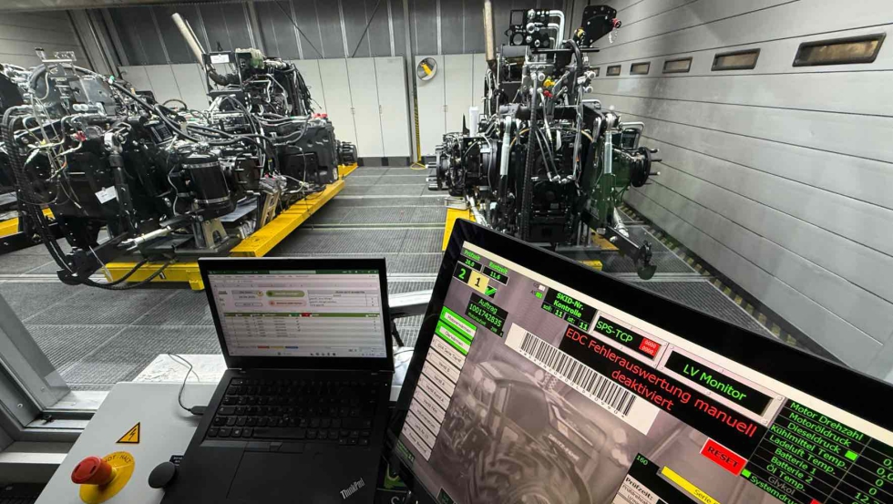 Sala de control del conjunto motor-transmision