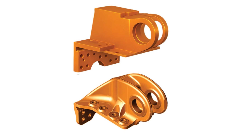Compara��o entre o modelo CAD original e a geometria otimizada