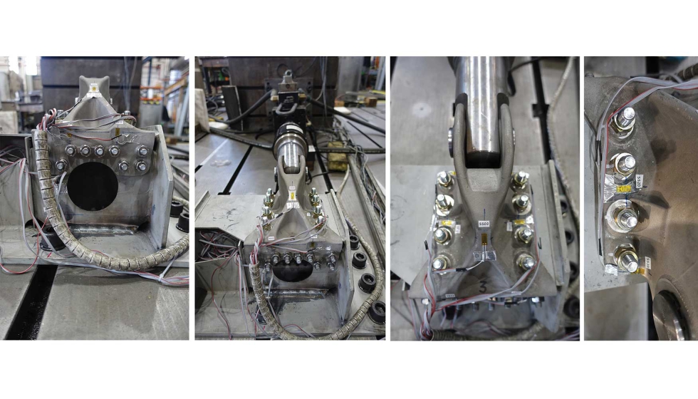 Ensaios de fadiga realizados em diferentes configura��es de fixa��o