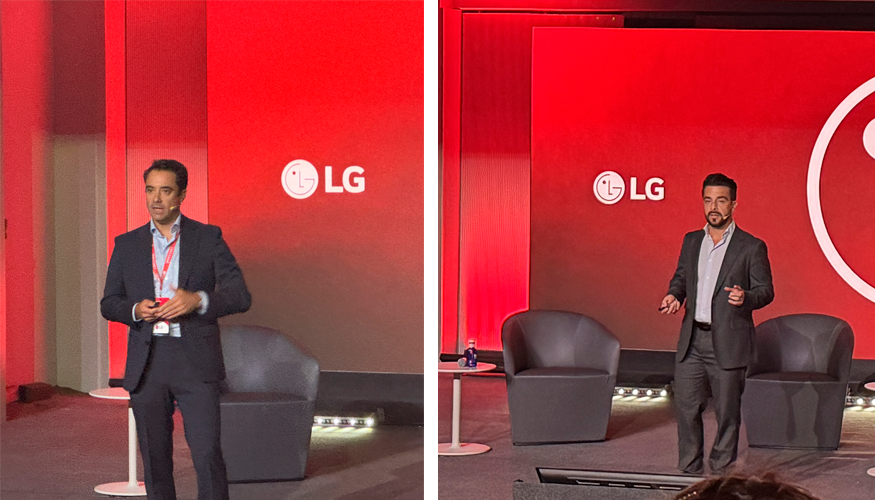 Gonzalo Mart�n, HVAC director de LG Espa�a y Carlos Montoya, responsable de formaci�n y producto...