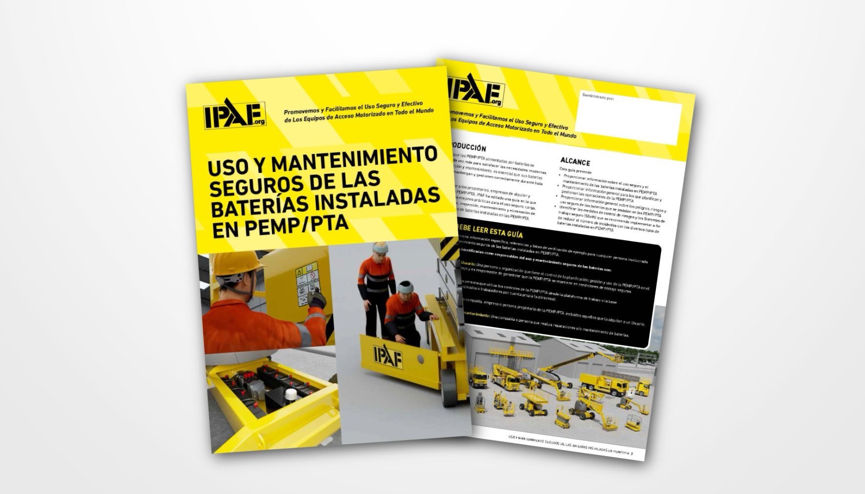Nueva gu�a informativa sobre el uso seguro y el mantenimiento de las bater�as instaladas en plataformas elevadoras m�viles de personal (PEMP/PTA)...