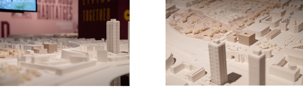 Maquetas de los proyectos de la Sagrera, el Parque de la Ciudadela y la Fira de Barcelona en Montju�c