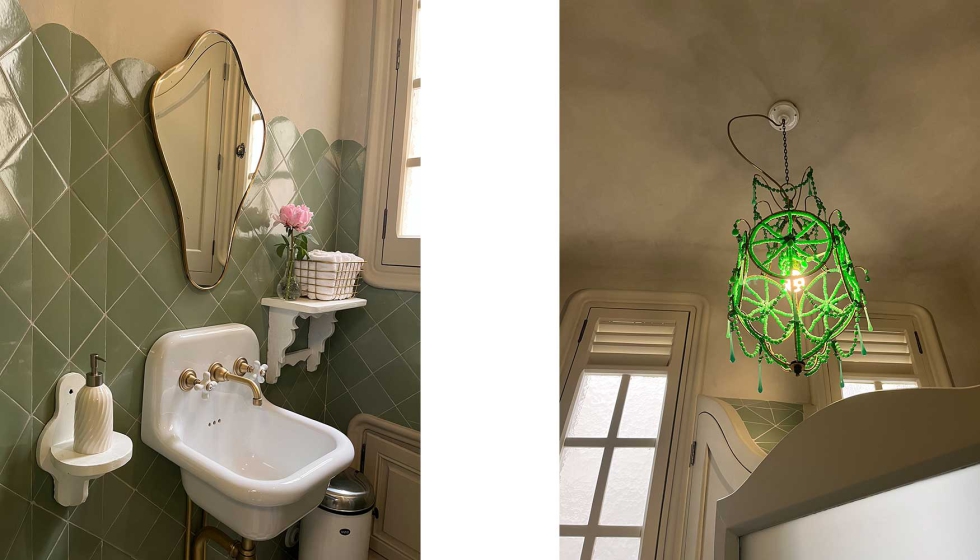 Ba�o de la tercera planta de Casa Batll� restaurado dentro del proyecto de recuperaci�n de la vivienda original