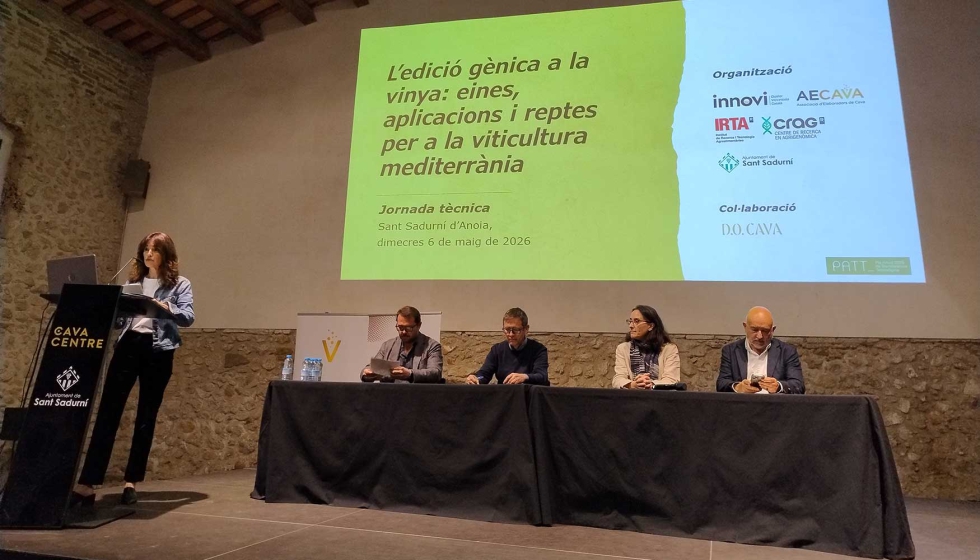 Un momento de la jornada �La edici�n g�nica en la vid: herramientas, aplicaciones y retos para la viticultura mediterr�nea�...