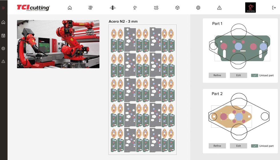TCI Sorter 3.0 es un software desarrollado para programar de forma completa la clasificaci�n y la paletizaci�n