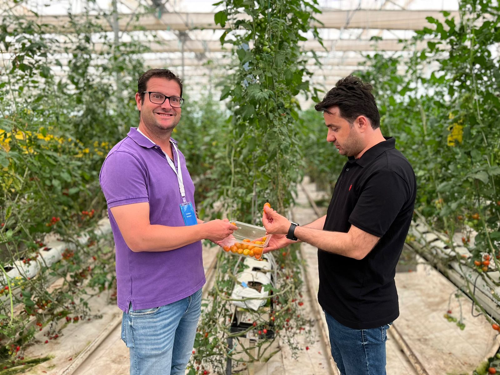 El director t�cnico de Generandi GreenTech, en una visita a un invernadero