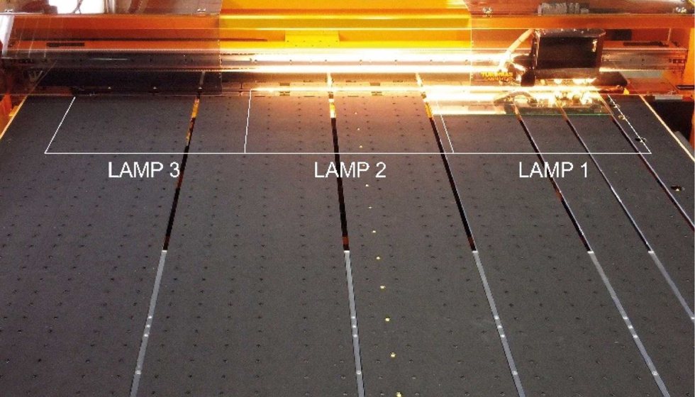 Detalle del sistema modular de l�mparas por tramos