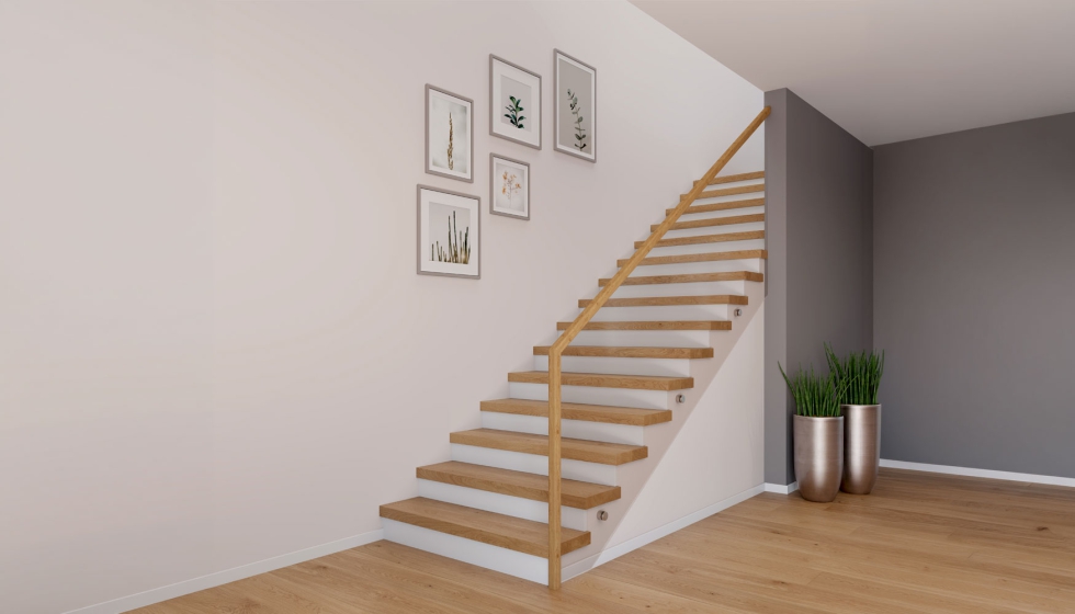 Los elementos para escalones de ter H�rne se adaptan a diferentes configuraciones de escaleras y permiten mantener una continuidad est�tica perfecta...