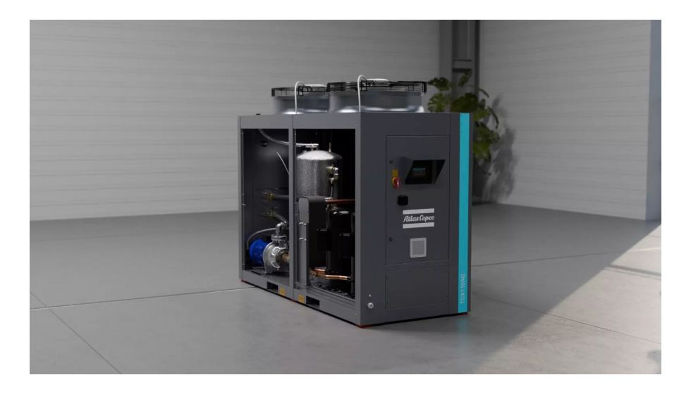 Os novos chillers TCX13-110AG da Atlas Copco utilizam o g�s refrigerante R32...