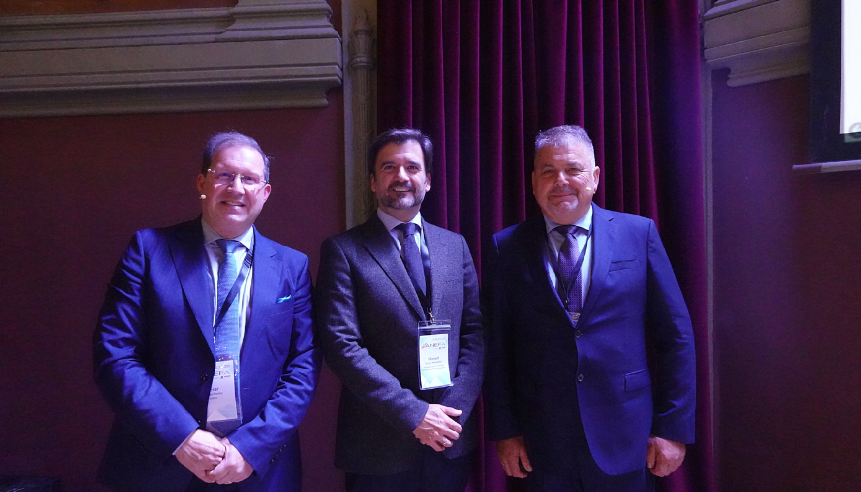 C�sar Luaces y Santiago S�nchez junto a Manuel Garc�a Hern�ndez...