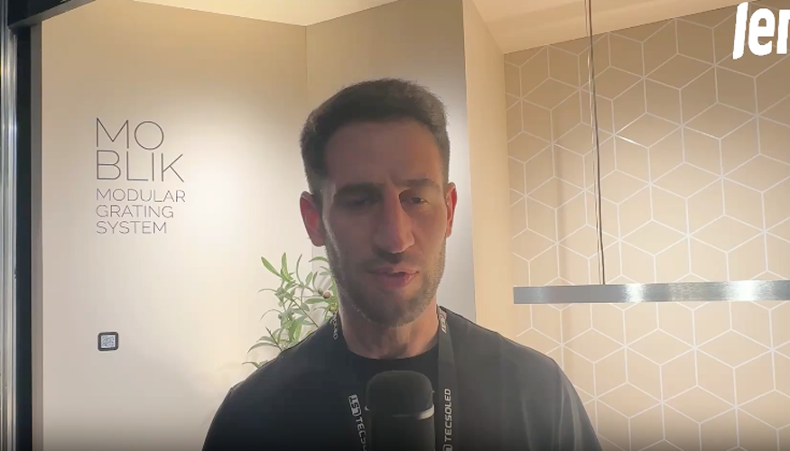 Entrevista a Sergio Barc�n de la Oficina T�cnica de Tecsoled durante la presentaci�n de la colecci�n Moblik en Architect@Work Madrid 2026...