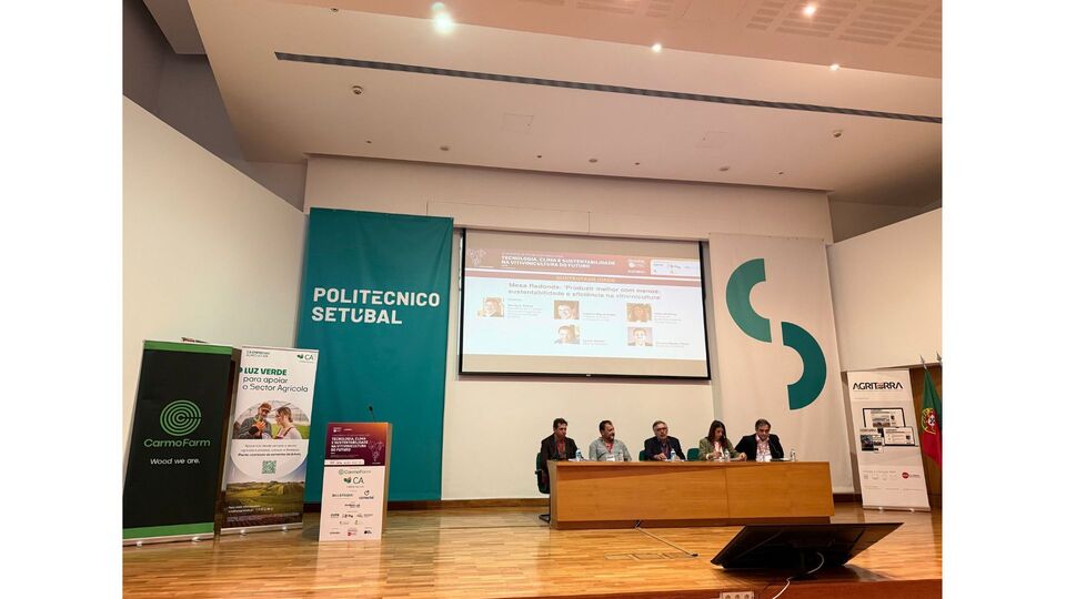 Primeira mesa redonda, dedicada ao tema �Produzir melhor com menos: sustentabilidade e efici�ncia na vitivinicultura�