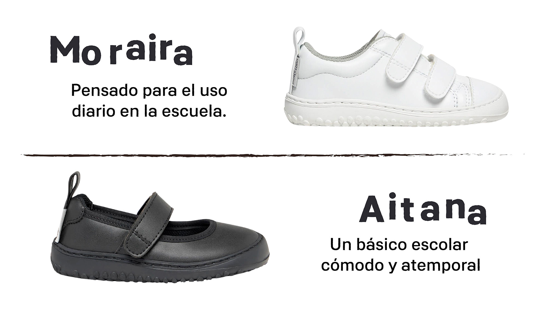 Modelos de calzado barefoot de Zapato Feroz incorporados a la propuesta de bienestar infantil impulsada por GSD Educaci�n en sus centros escolares...