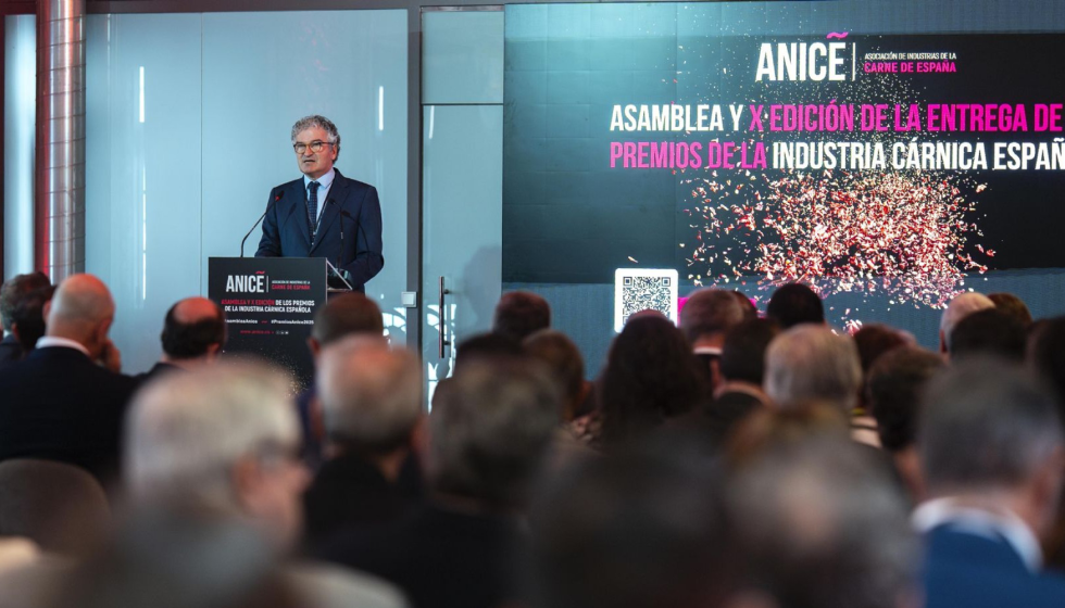 Alberto Jim�nez, presidente de Anice, durante su intervenci�n