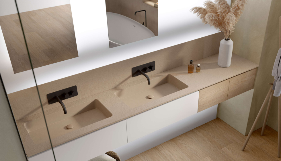 La encimera Infinity refleja la creciente demanda de soluciones personalizables y ba�os concebidos como espacios integrales...