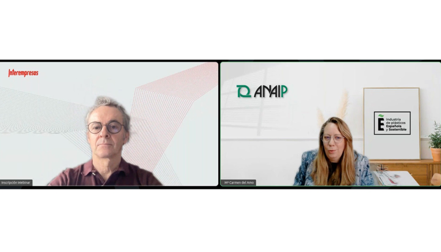 Imagen de un momento de la entrevista de Ibon Linacisoro, director del �rea Industrial de Interempresas a M� Carmen del Amo...