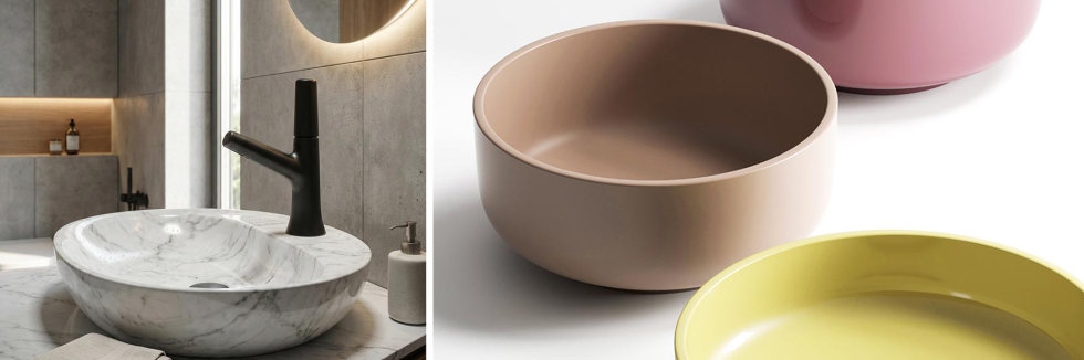 Vita, de Karim Rashid para Cisal y lavamanos de Valdama