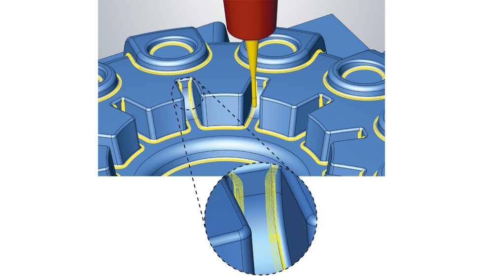 Novas estrat�gias 3D para uma maquinagem ainda mais fi�vel e eficiente das zonas de material residual. Foto: Open Mind