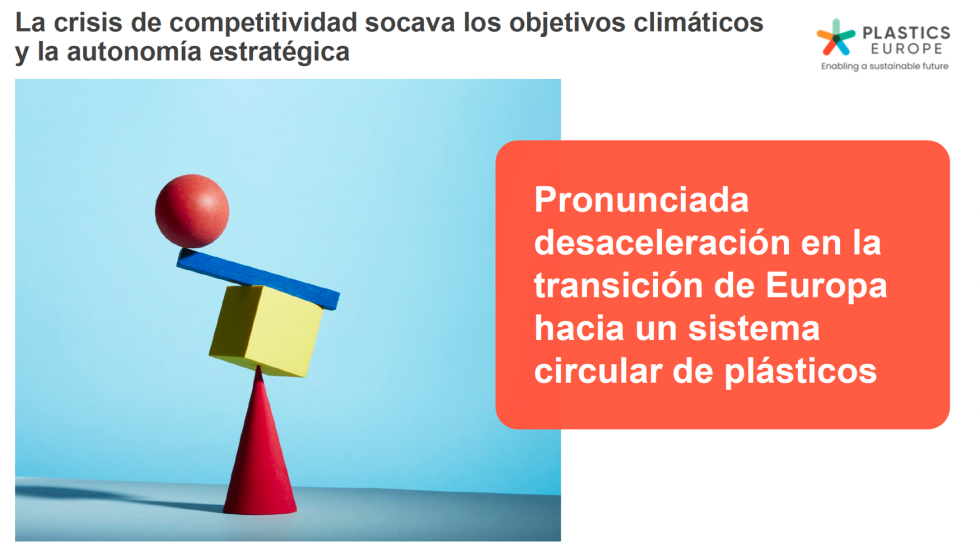 Plastics Europe advierte de que la p�rdida de competitividad est� ralentizando la transici�n europea hacia un sistema circular de pl�sticos...