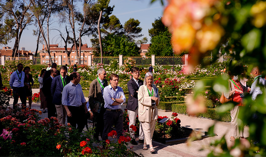 Momento de la visita del alcalde de Madrid