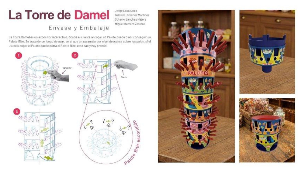 Segundo proyecto finalista de la Universidad Polit�cnica de Madrid en el reto planteado por Damel Group para redise�ar el expositor de los productos...