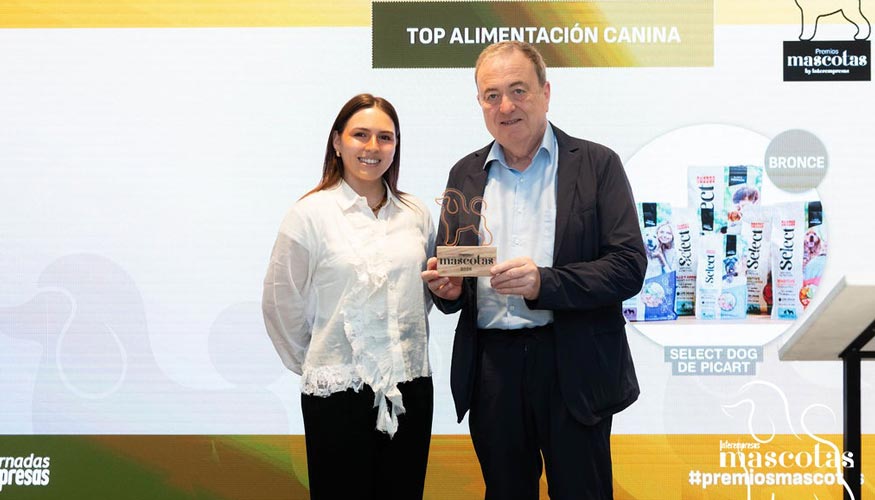 Joan Icart, CEO de Piensos Picart, y Meritxell Mor�n, coordinadora comercial de Interempresas Mascotas