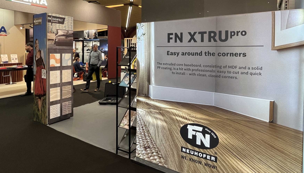 El nuevo rodapi� FN Xtru-pro fue uno de los protagonistas del stand de FN Neuhofer