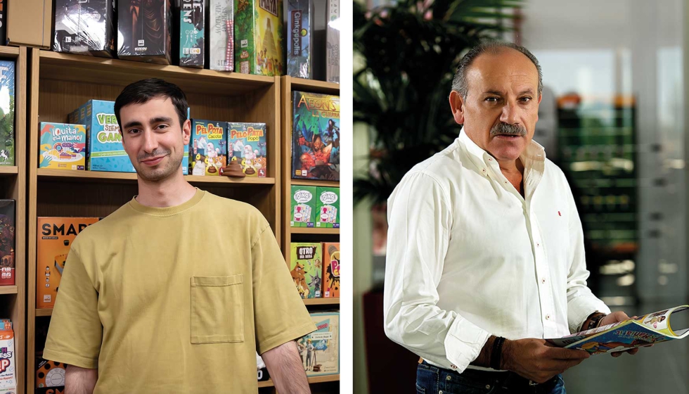 �lvaro Bernab�, director editorial de SD Games; Andr�s Gal�n, gerente de Jugatoys