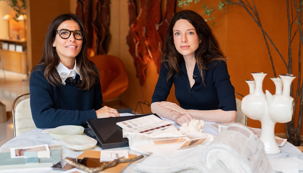 La interiorista Cristina Carulla y Mariona Ferran, fundadora del sal�n Alegra...
