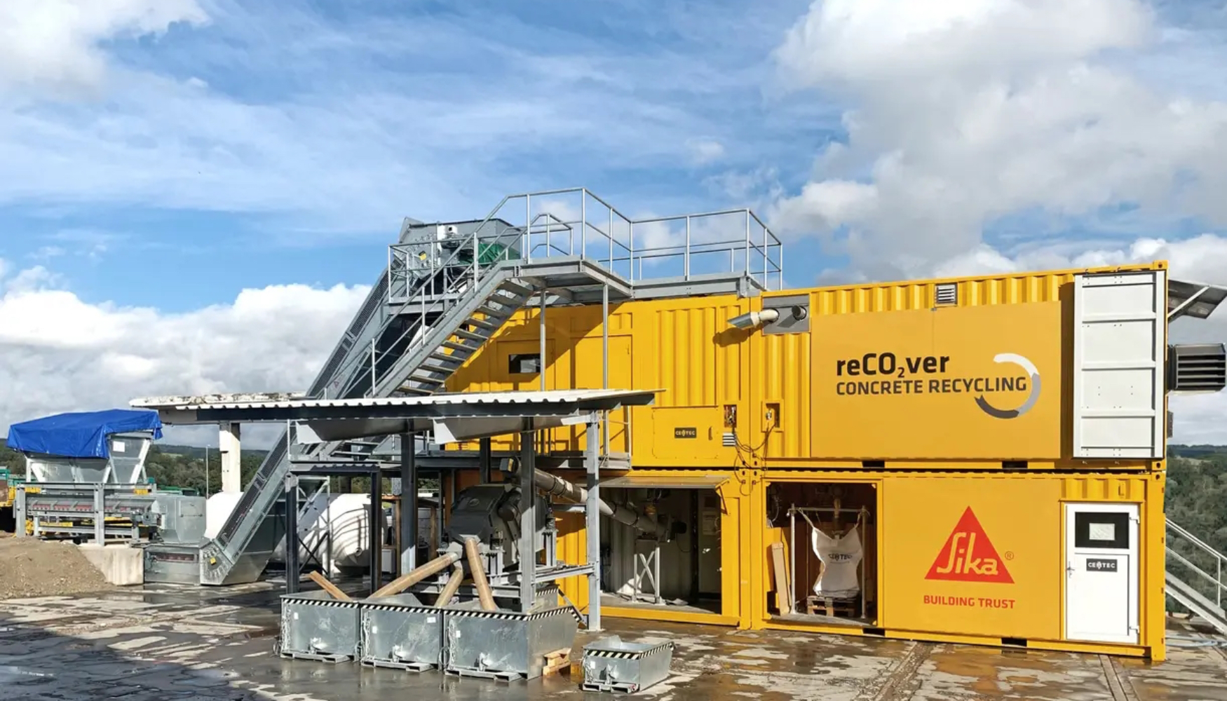 reCO₂ver, de Sika, permite reciclar residuos de hormig�n de demolici�n para convertirlos en nuevos �ridos de alta calidad...