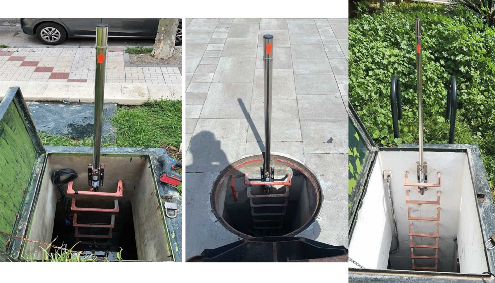 Gracias al dispositivo, apoyar los pies en los escalones para proceder al descenso se realiza �de manera mucho m�s natural evitando riesgos de ca�da�...