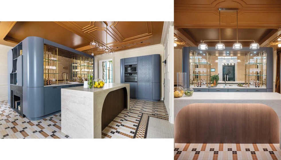 Gran estructura modular, aunque el concepto puede trasladarse a viviendas reales mediante soluciones como una isla de cocina...