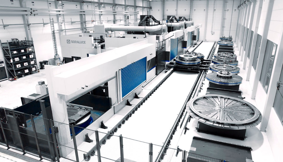 Las soluciones de automatizaci�n de Soraluce permiten integrar sistemas de paletizaci�n, transporte autom�tico de piezas...