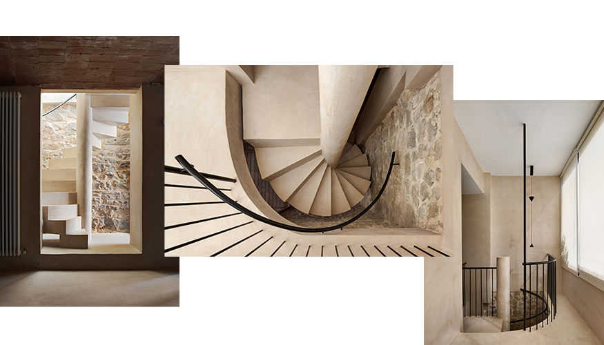 En el s�tano se encuentra una prolongaci�n natural de la vivienda mediante una nueva escalera de caracol situada en el comedor de la planta baja...