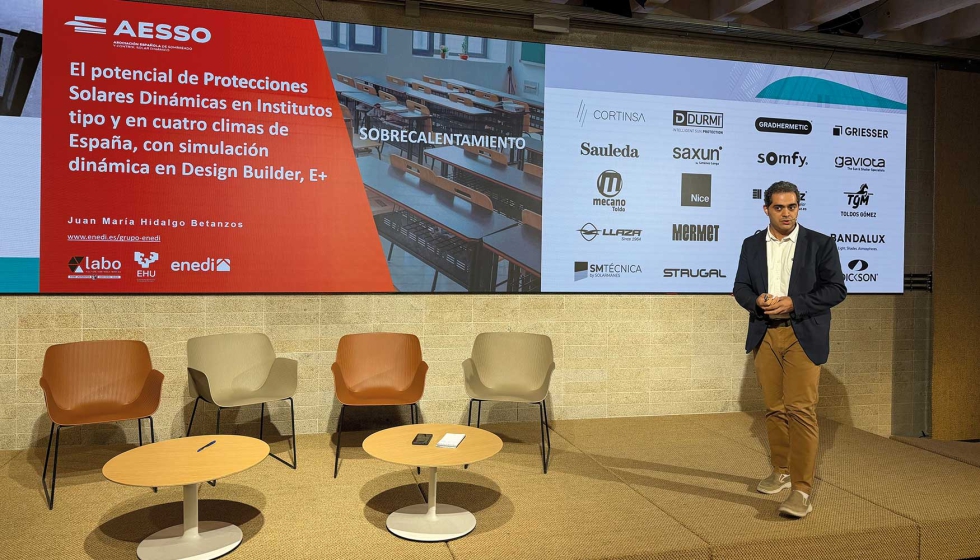 Juan Mar�a Hidalgo present� los resultados del estudio �El potencial de las protecciones solares din�micas en institutos tipo y en cuatro climas de...