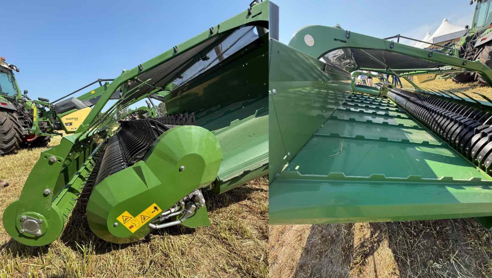 El forraje recogido por el pick-up EasyFlow es transportado activamente y sin apelmazamientos por el rotor FlexFlow hacia la cinta de 1...