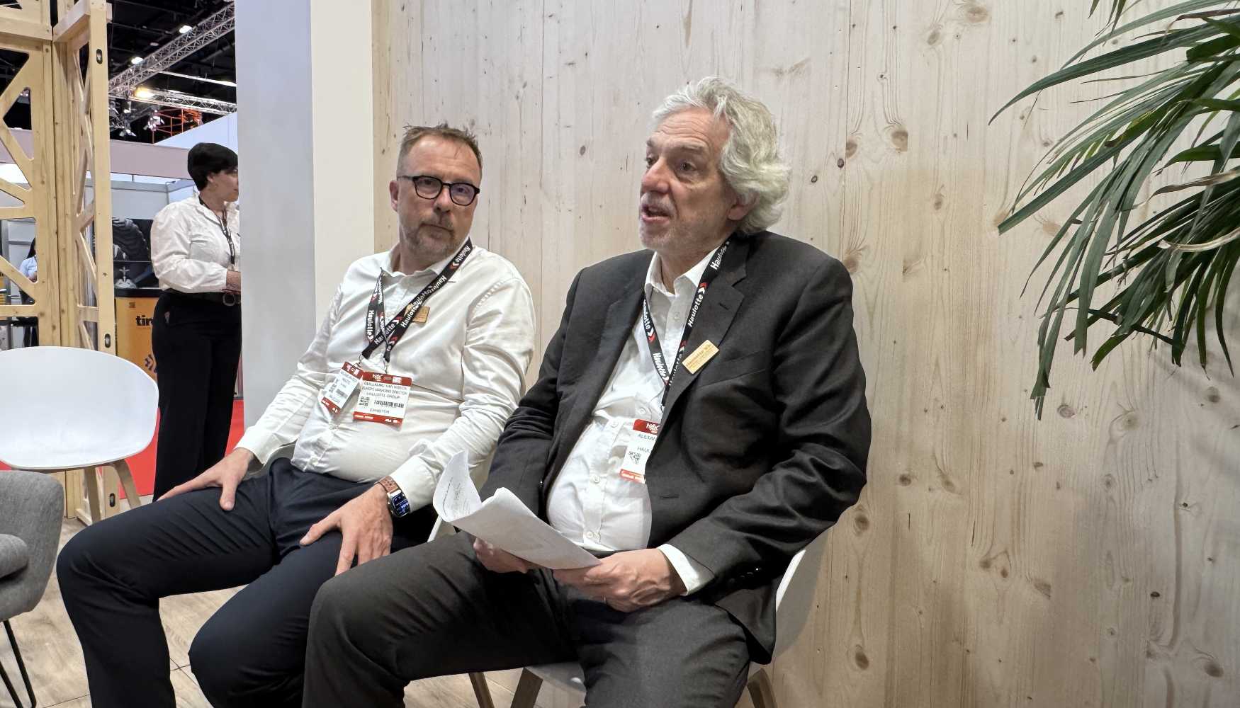 Rueda de prensa de Haulotte en Apex 2026 por parte de Alexandre Saubot, CEO de la compa��a, y Guillaume Van Hoeck, director para Europa...