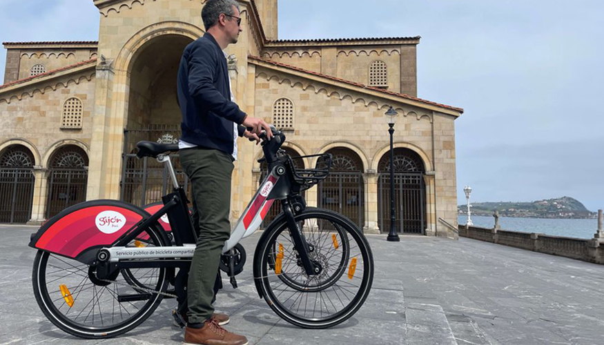 Bicicleta p�blica compartida en Gij�n. Foto: Fifteen