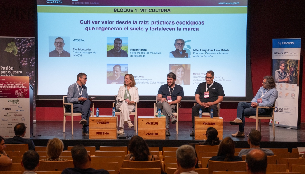 Un momento de la mesa redonda 'Cultivar valor desde la ra�z: pr�cticas ecol�gicas que regeneran el suelo y fortalecen la marca'...