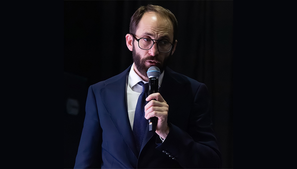 Guillermo Redrado, vicepresidente de ATP iluminaci�n, durante la conferencia impartida titulada: �Innovaci�n Crom�tica y Seguridad Urbana...