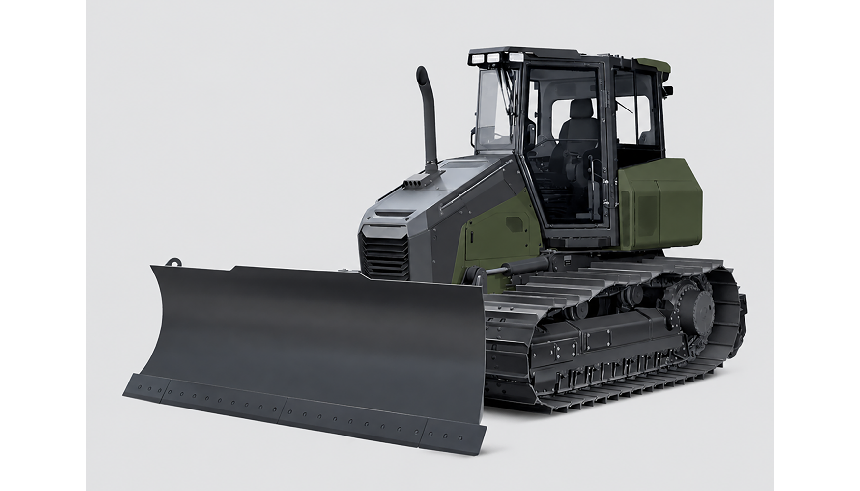 Bulldozer DD130 con los colores militares