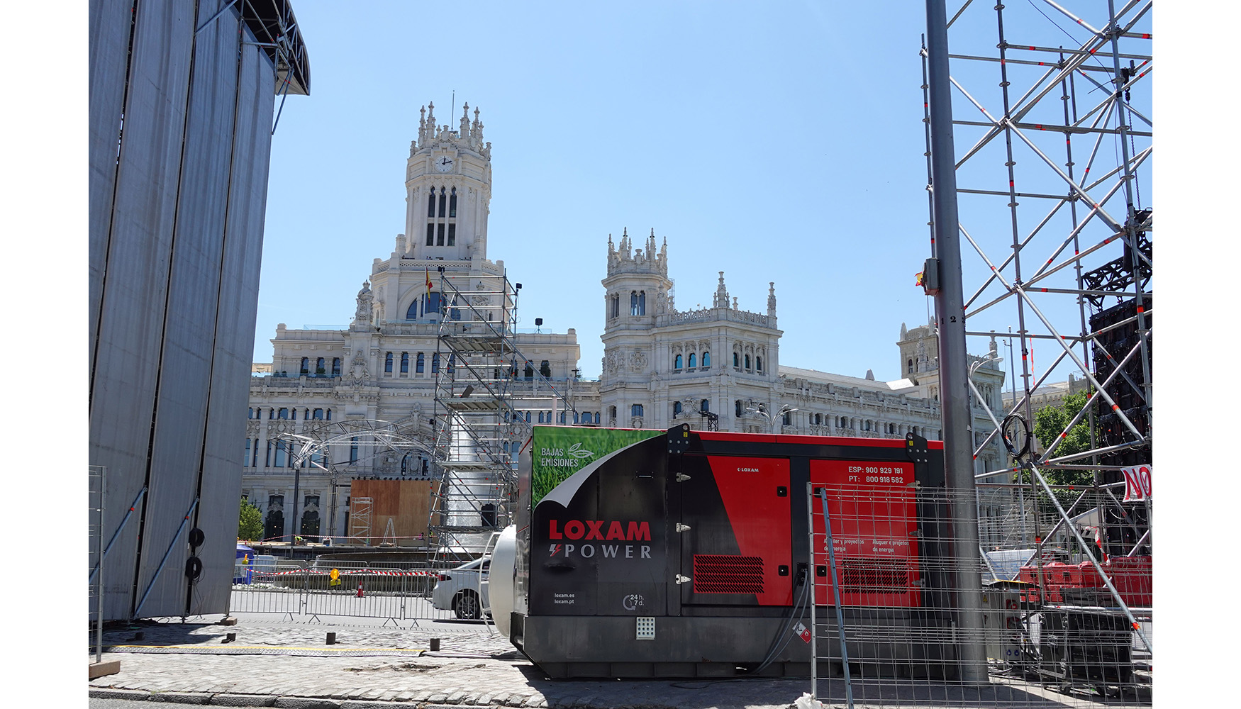 Loxam ha suministrado 60 grupos electr�genos para los actos de celebraci�n por la visita del papa Le�n XIV a Madrid
