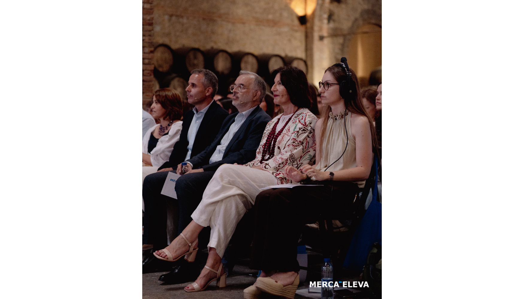 Las bodegas de Cavas Codorn�u acogieron los discursos de los diferentes directivos de Merca-Eleva