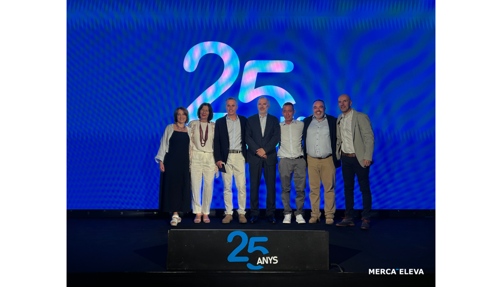 Equipo directivo de Merca-Eleva, con Jordi Varela, CEO de la compa��a, en el centro de la imagen
