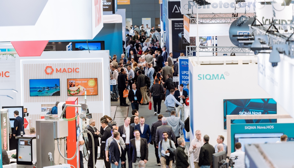 Los pasillos de Messe Stuttgart se articularon en torno a cuatro grandes �reas tem�ticas...
