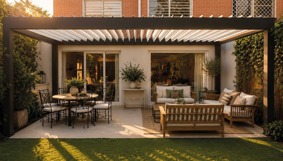 La p�rgola se erige como un elemento de confort para disfrutar de las terrazas y espacios exteriores de la vivienda, m�s all� de su aporte decorativo...