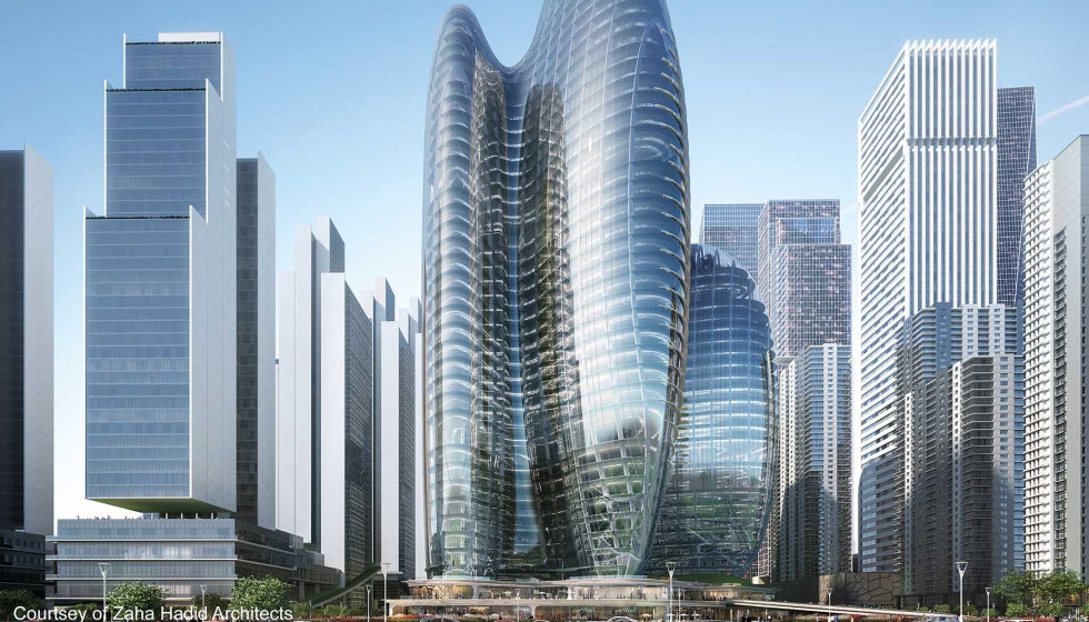 Super Spacer, de Edgetech Europe/Quanex est� presente en las complejas fachadas del proyecto Oppo, en Shenzen, China