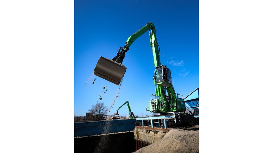 Movimenta��o eficiente de areia e gravilha gra�as a ciclos de trabalho consistentemente curtos