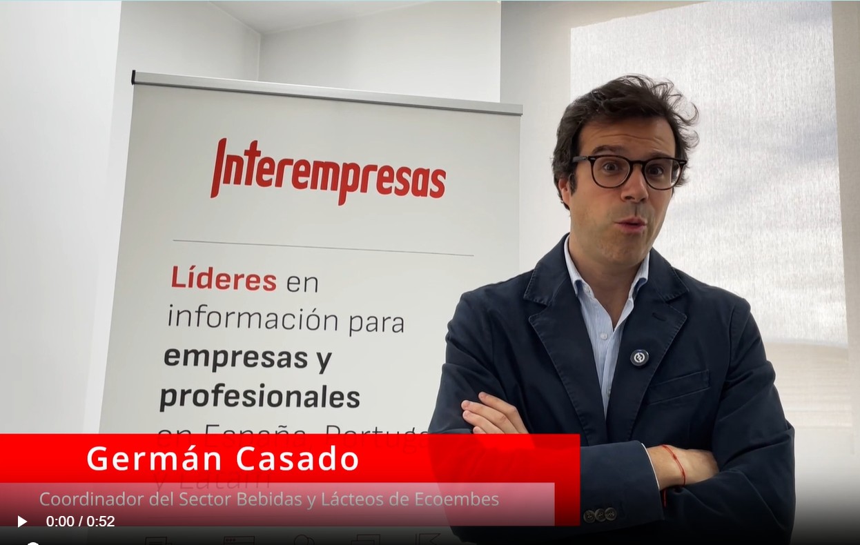 Germ�n Casado, coordinador del Sector Bebidas y L�cteos en Ecoembes...